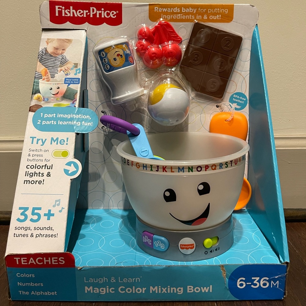 FISHER PRICE LAUGH AND LEARN MAGIC MIXING BOWL